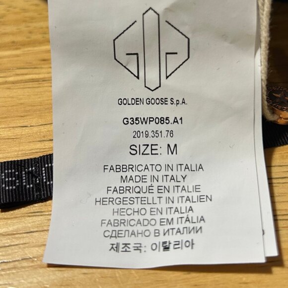 NWT Womens Golden Goose (Item- 8) Black White Logo Drawstring Leggings M - Picture 10 of 10